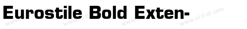 Eurostile Bold Exten字体转换